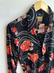 Vintage Guinessa Black Rose Button-Up – Size Small