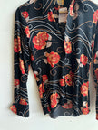 Vintage Guinessa Black Rose Button-Up – Size Small