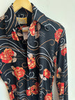 Vintage Guinessa Black Rose Button-Up – Size Small