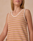 Teen Crochet Tank Mini Dress | Pink Stripe | Rylee & Cru