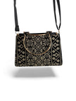 Small Tatreez Purse – Golden Handle with Optional Shoulder Strap