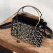 Small Tatreez Purse – Golden Handle with Optional Shoulder Strap
