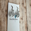Tree Silhouette Dangle Earrings – Matte & Polished Silver Options