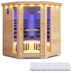 Costway- Premium Corner 3D Full Spectrum Sauna With Red Light Therapy/ Far Infrared-App Controlled, Fully Loaded-Low EMF, JV11522US