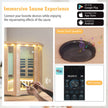 Costway- Premium Corner 3D Full Spectrum Sauna With Red Light Therapy/ Far Infrared-App Controlled, Fully Loaded-Low EMF, JV11522US