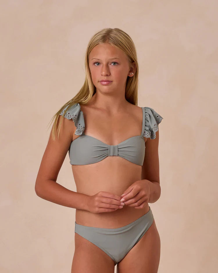 Teen Ruffle Bandeau Bikini Set | Eucalyptus | Rylee & Cru