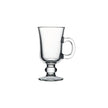 Irish Coffee Mugs Set of 2 – 8 Oz Heat Resistant Glass Coffee Cups with Handle (Elegant Latte & Cappuccino Glasses)