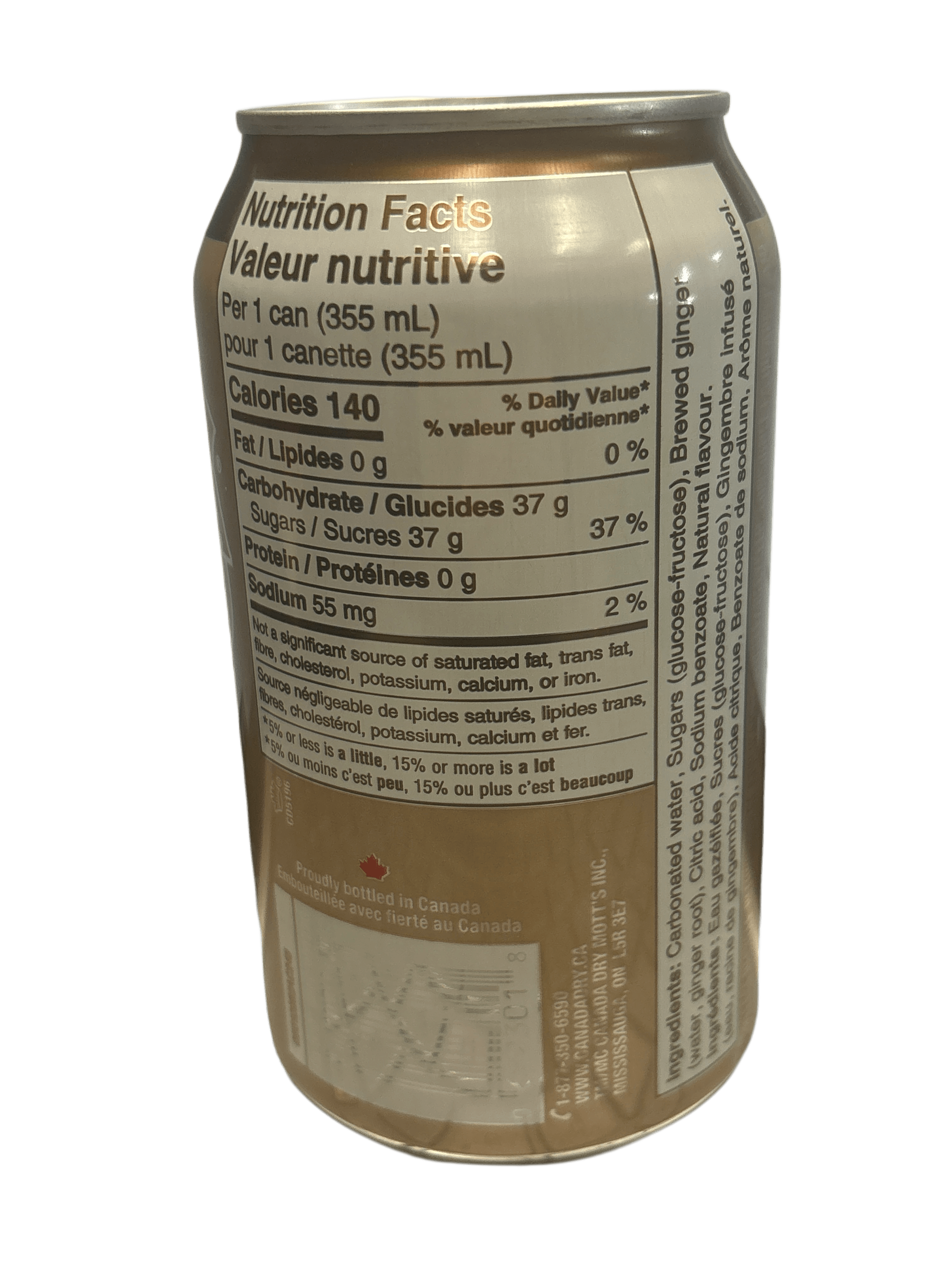 Canada Dry Ginger Beer 355ML - Édition Canada