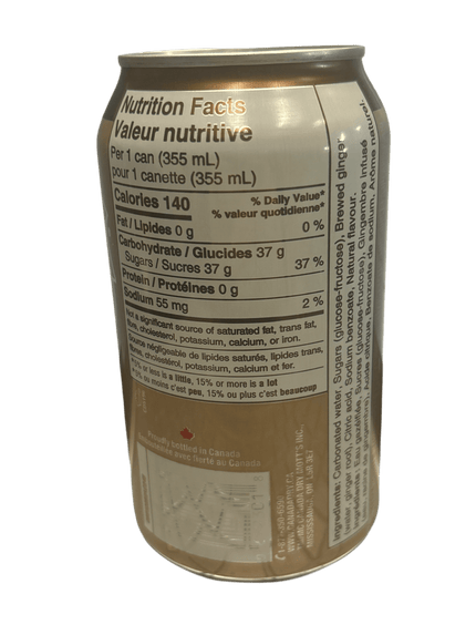 Canada Dry Ginger Beer 355ML - Édition Canada
