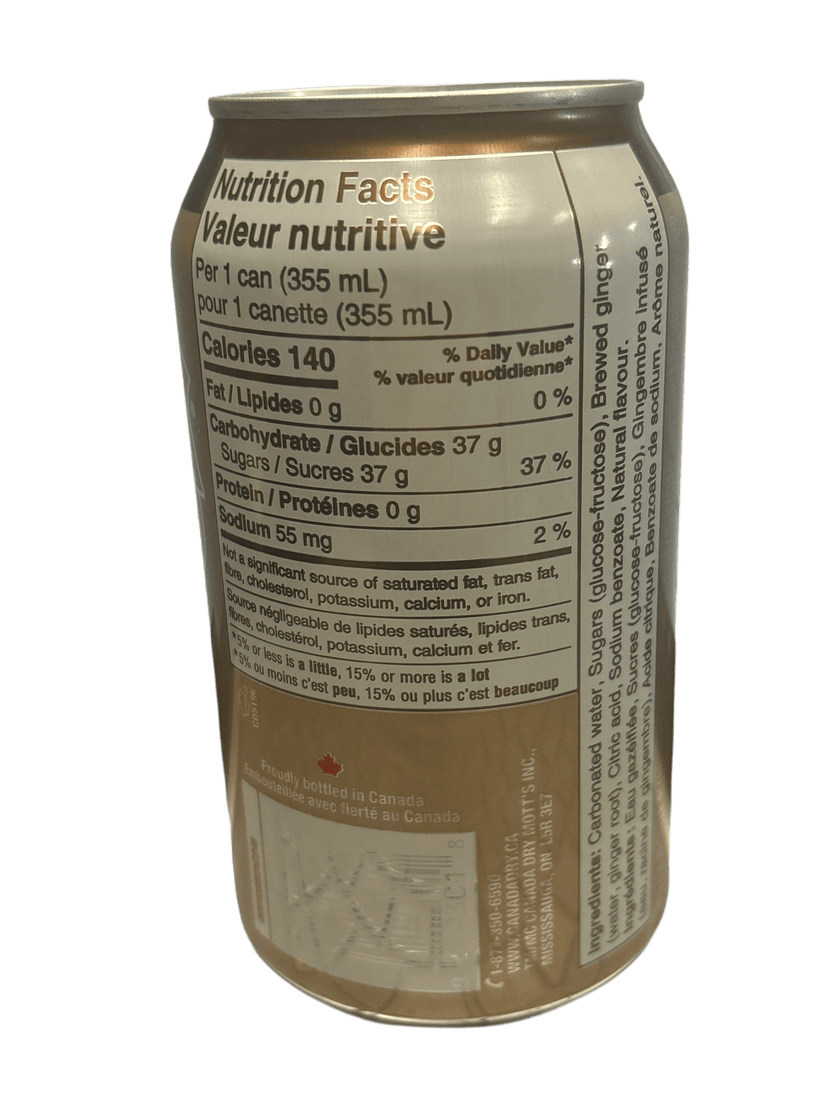 Canada Dry Ginger Beer 355ML - Édition Canada