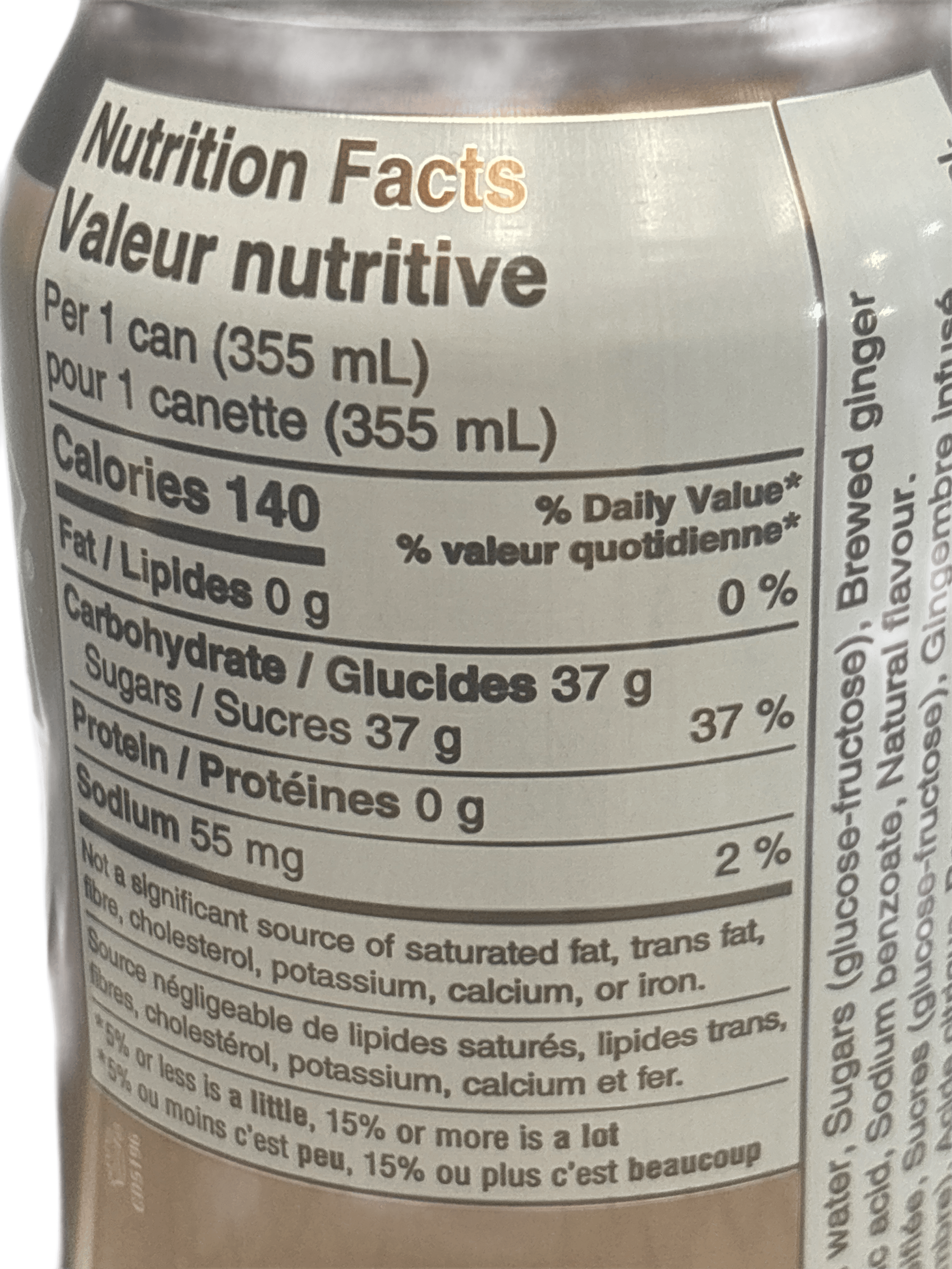 Canada Dry Ginger Beer 355ML - Édition Canada