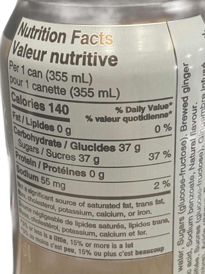 Canada Dry Ginger Beer 355ML - Édition Canada