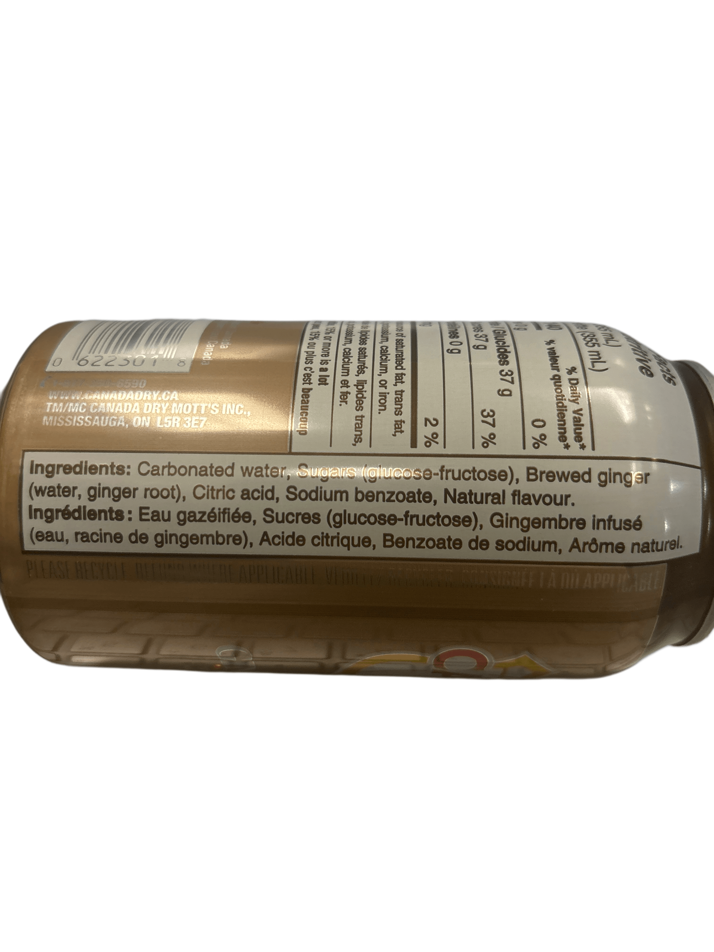 Canada Dry Ginger Beer 355ML - Édition Canada