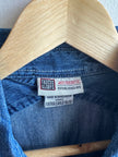 Vintage Denim Sleeveless Button-Up – American Essentials | Size 16/18