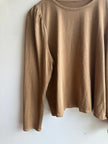 Cinnamon Puff-Sleeve Knit Top | Size Large