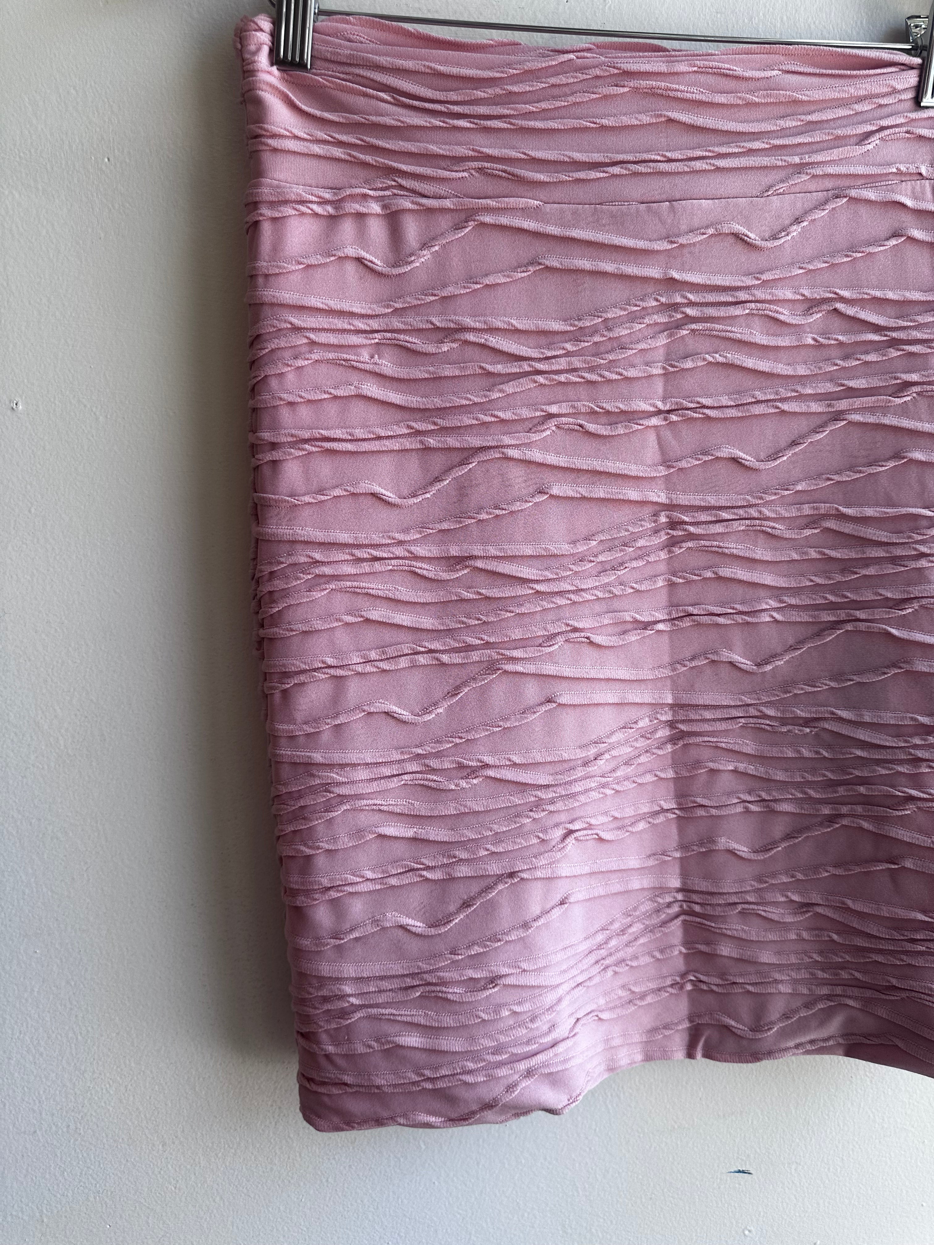 Y2K Brat Star Stretchy Skirt – Dusty Rose (Size Large)