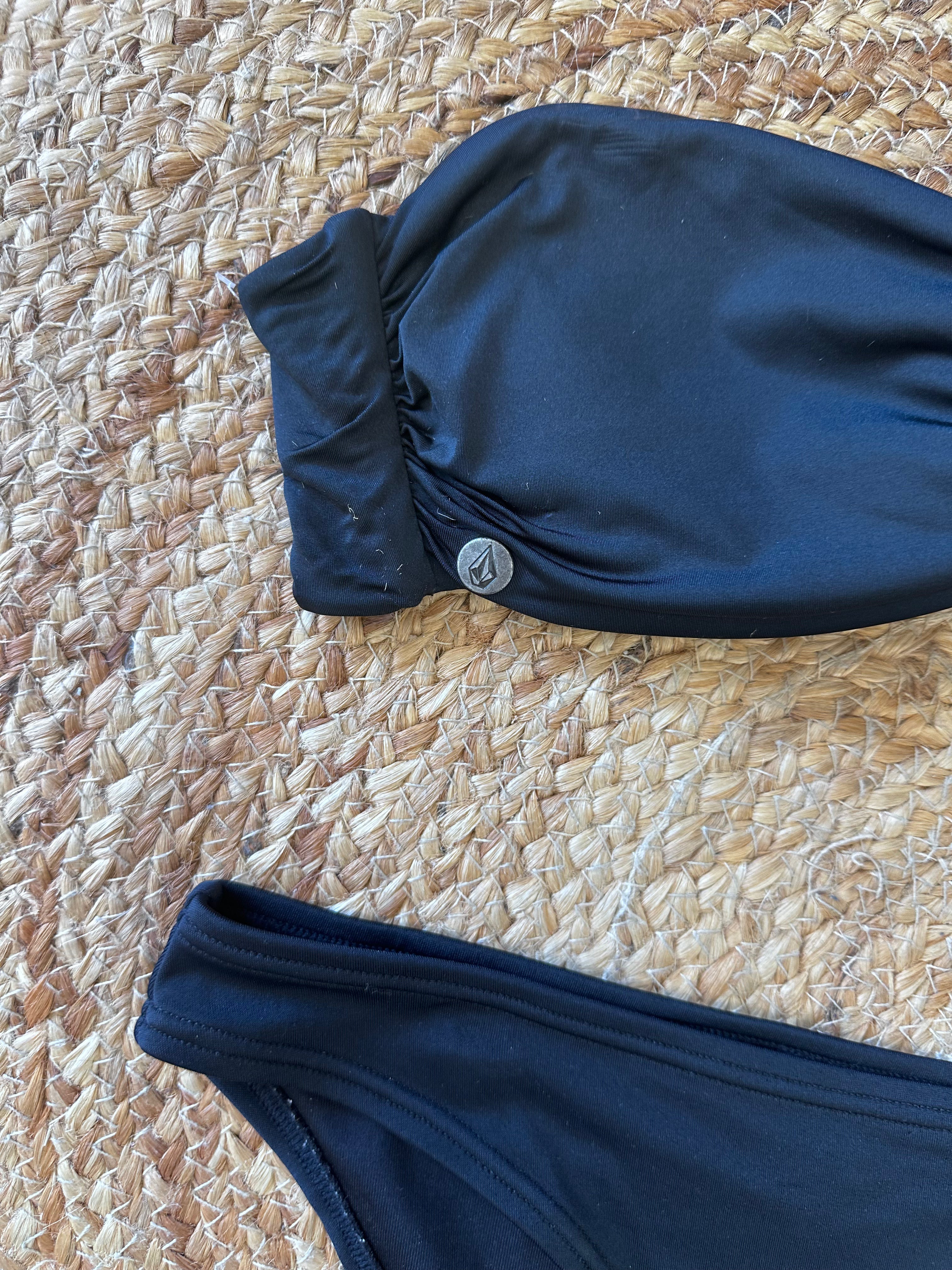 Volcano Black Bandeau Bikini – Size Medium