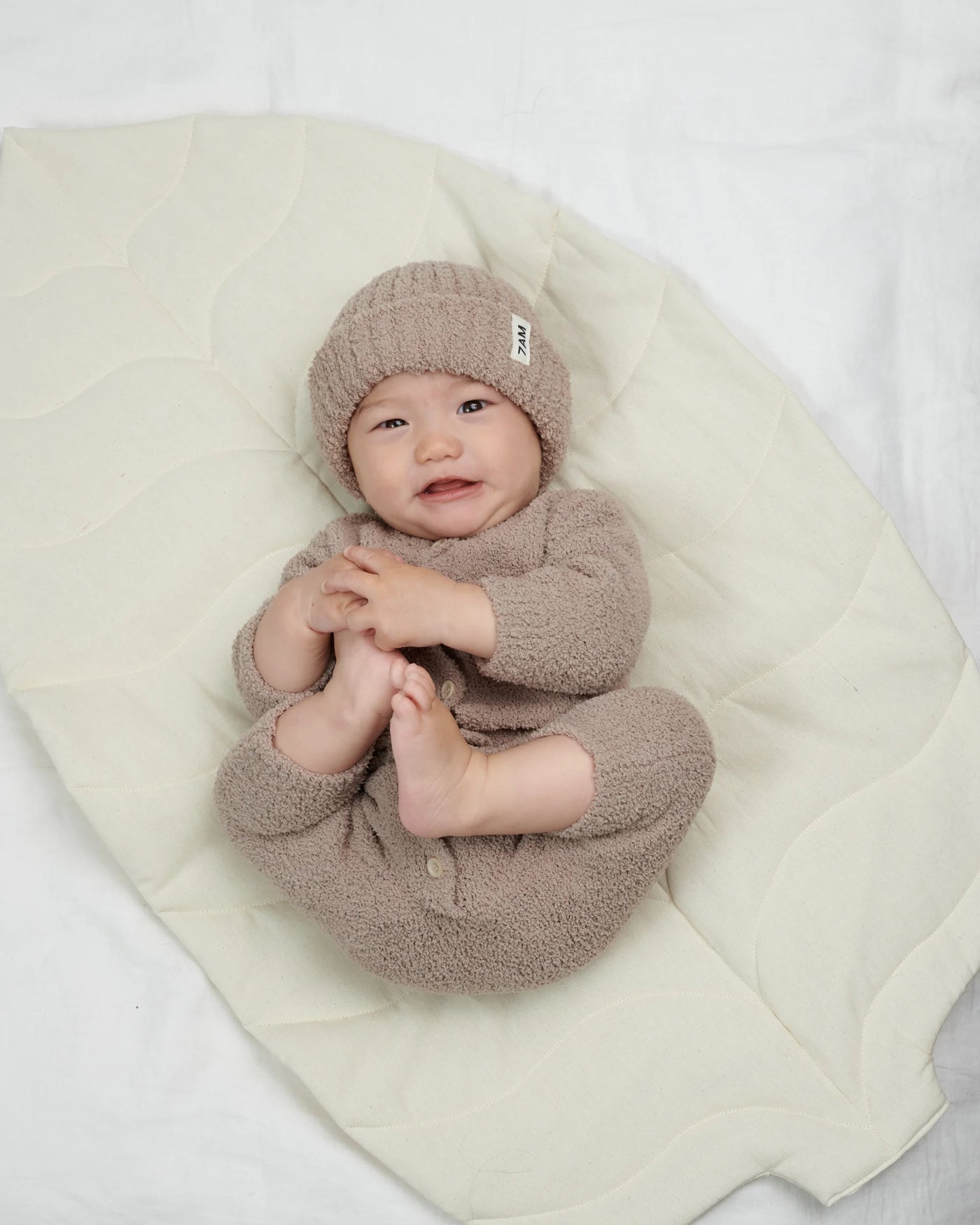 Long Sleeve Romper - Fuzzy | Taupe | 7AM