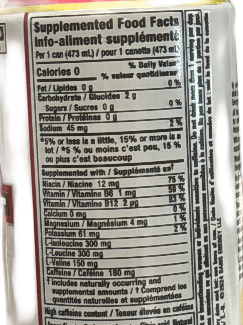 BANG Energy Zero Sugar Black Cherry Drink 473ML - Canada Edition