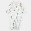 Rocket Print on Off White Footed Sleeper | Petit Lem