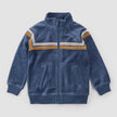 Retro Stripe Track Jacket | Blue Velour | Miles the Label