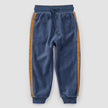 Retro Stripe Joggers | Blue Velour | Miles the Label