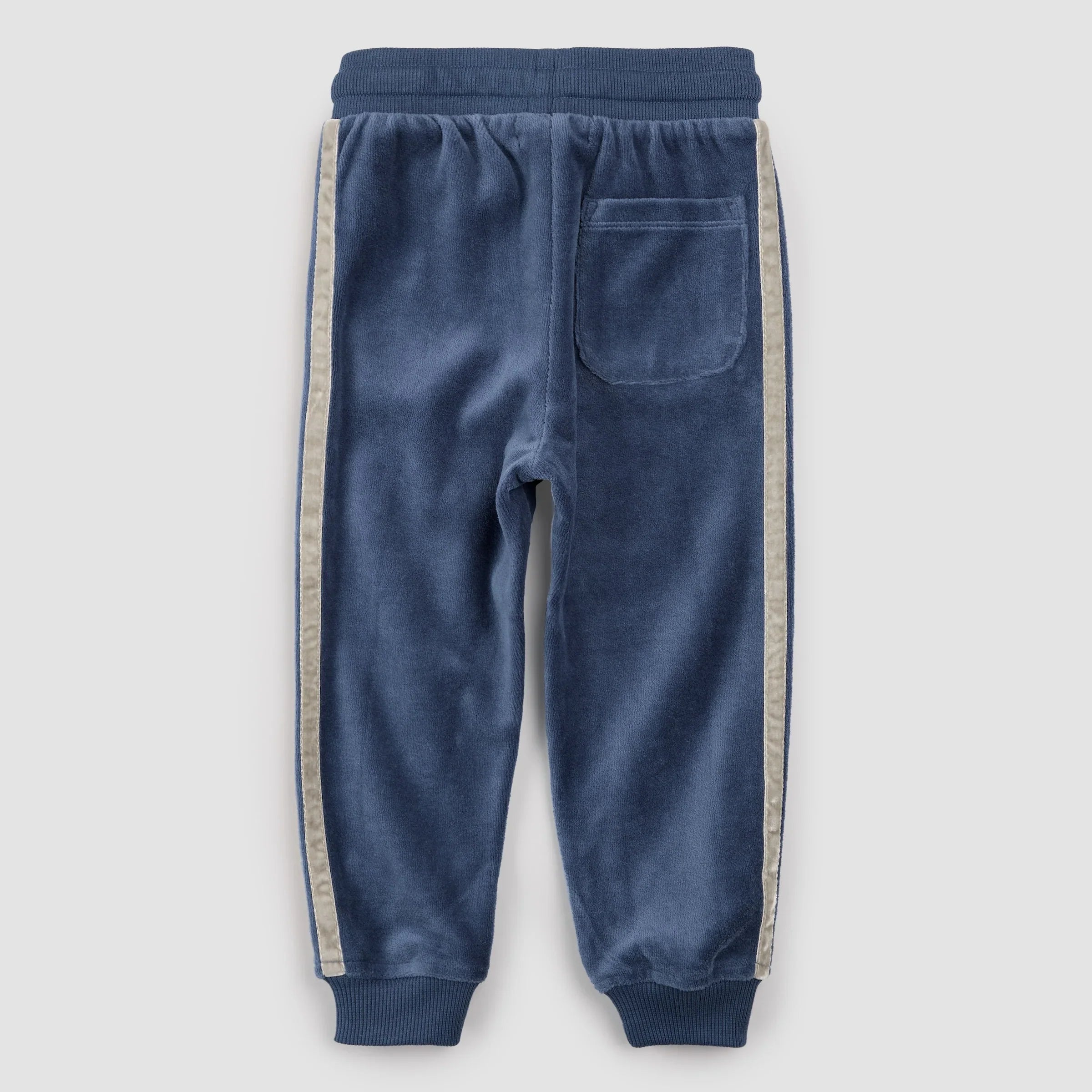 Retro Stripe Joggers | Blue Velour | Miles the Label