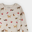 Puppy Love Print on Beige PJ Set | Petit Lem