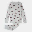 Monster Truck Love Print on Lunar Rock PJ Set | Petit Lem