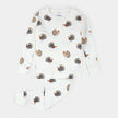 Turkey Print on Off-White Infant PJ Set | Petit Lem
