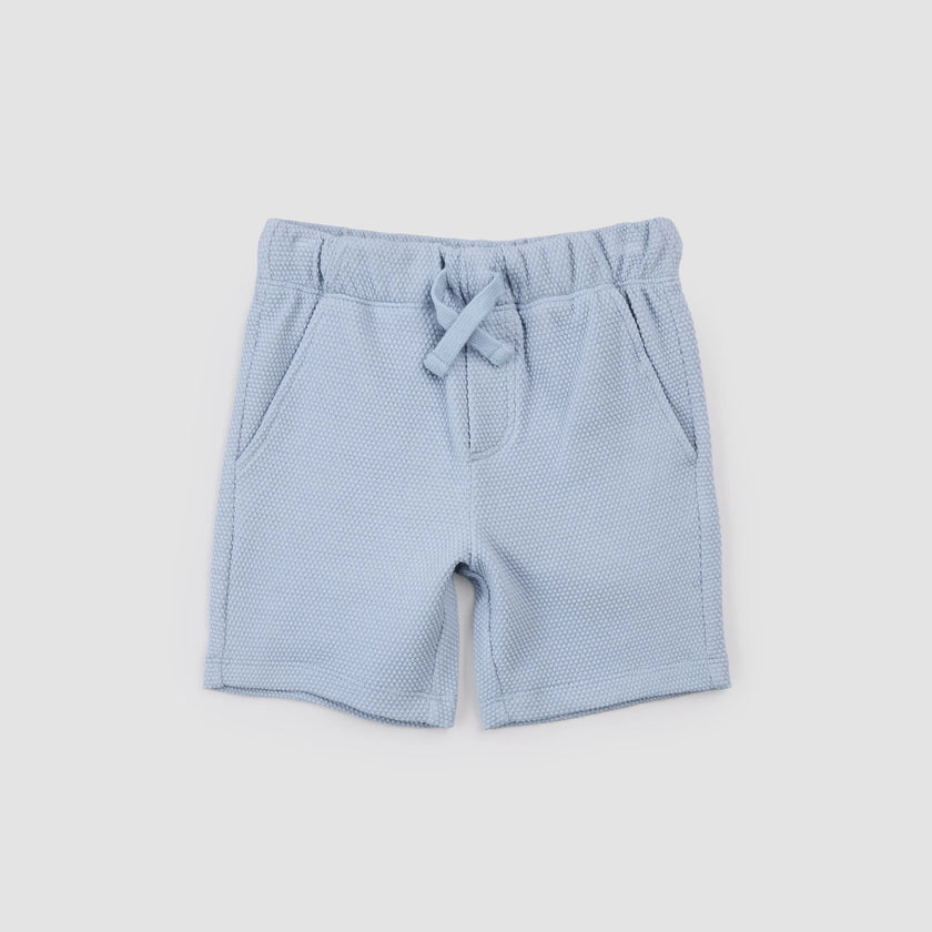 Baby Polo Shirt + Short Set | Powdered Blue | Miles the Label