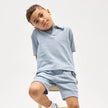 Baby Polo Shirt + Short Set | Powdered Blue | Miles the Label