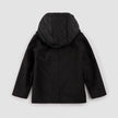 Hooded Woven Pea Coat | Dark Heather Grey | Miles the Label