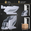 Costway-4D Flexible Track Massage Chair, Full Body Zero Gravity Massage Chair w/ Airbags, Waist Heater, Foot Rollers, Voice Control, Memory Function, Electric Calf Frame, Auto Body Scan, Wireless Charging Station, Thai Stretching- JL10042WL