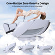 Costway-4D Flexible Track Massage Chair, Full Body Zero Gravity Massage Chair w/ Airbags, Waist Heater, Foot Rollers, Voice Control, Memory Function, Electric Calf Frame, Auto Body Scan, Wireless Charging Station, Thai Stretching- JL10042WL