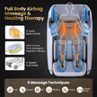 Costway-4D Flexible Track Massage Chair, Full Body Zero Gravity Massage Chair w/ Airbags, Waist Heater, Foot Rollers, Voice Control, Memory Function, Electric Calf Frame, Auto Body Scan, Wireless Charging Station, Thai Stretching- JL10042WL