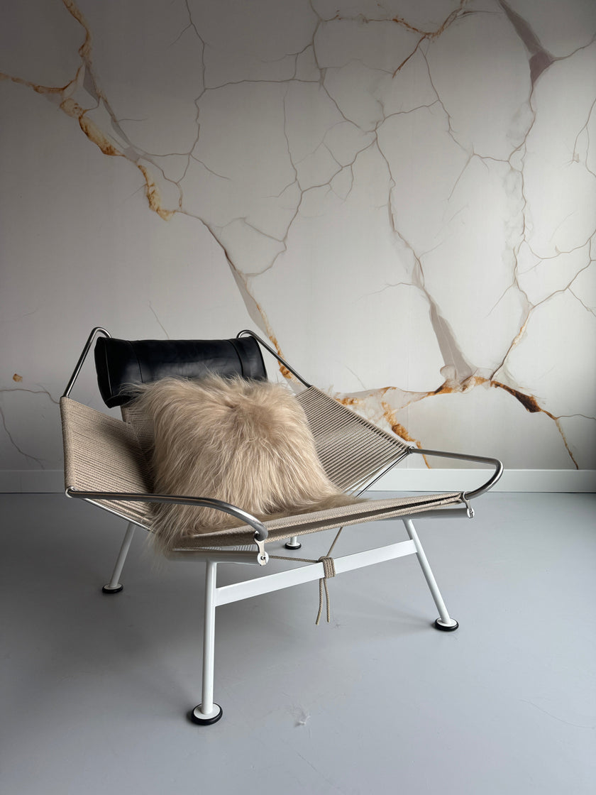 Square Nude  Icelandic Sheepskin Pillow Cover