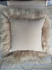 Square Nude  Icelandic Sheepskin Pillow Cover