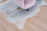 Large Light Grey Cowhide Area Rug