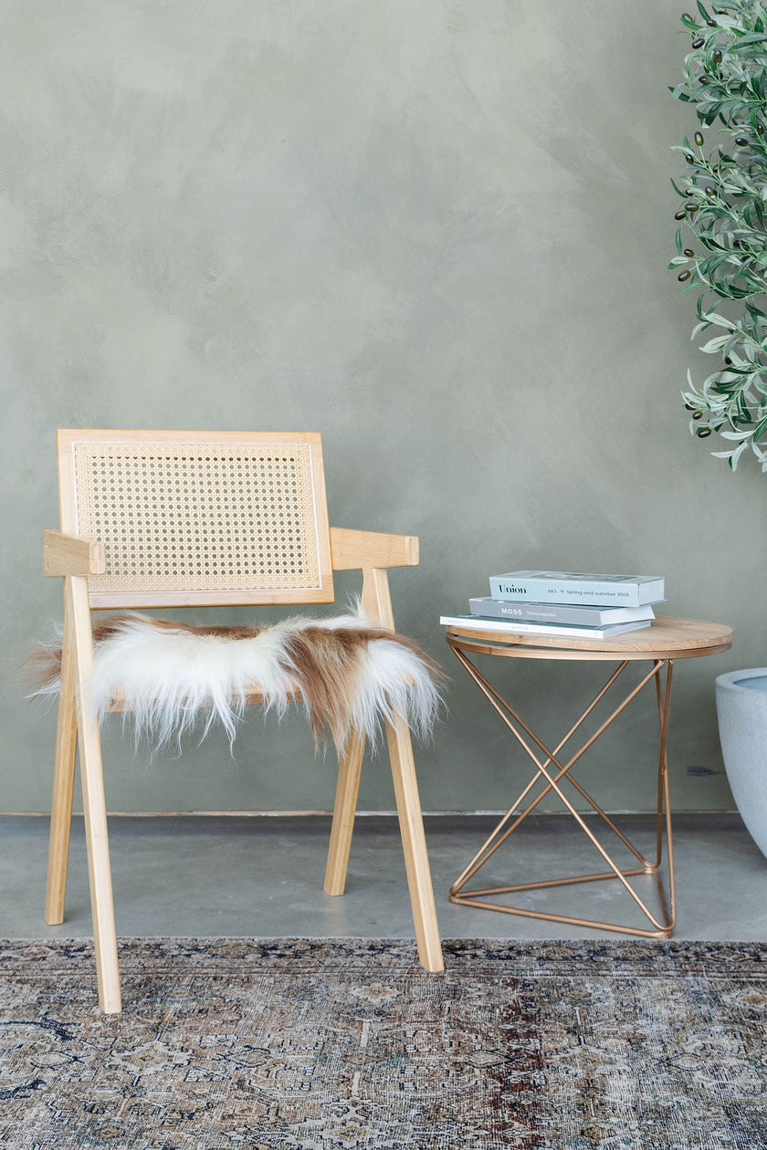 Brown Spotted Icelandic Sheepskin Chair Pad | Random