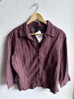 Vintage Mantles 100% Linen Striped Button-Up – Size Large