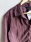 Vintage Mantles 100% Linen Striped Button-Up – Size Large