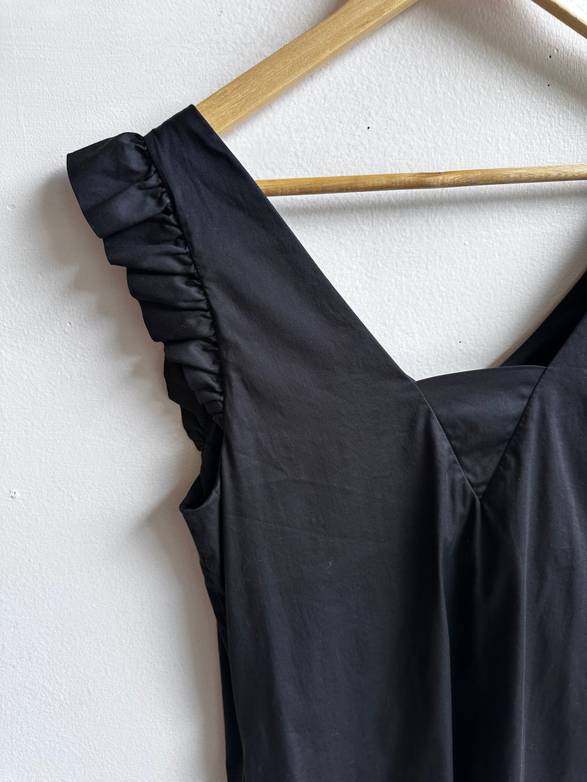 Laura Black Ruffle Sleeve Cocktail Dress – Size 6