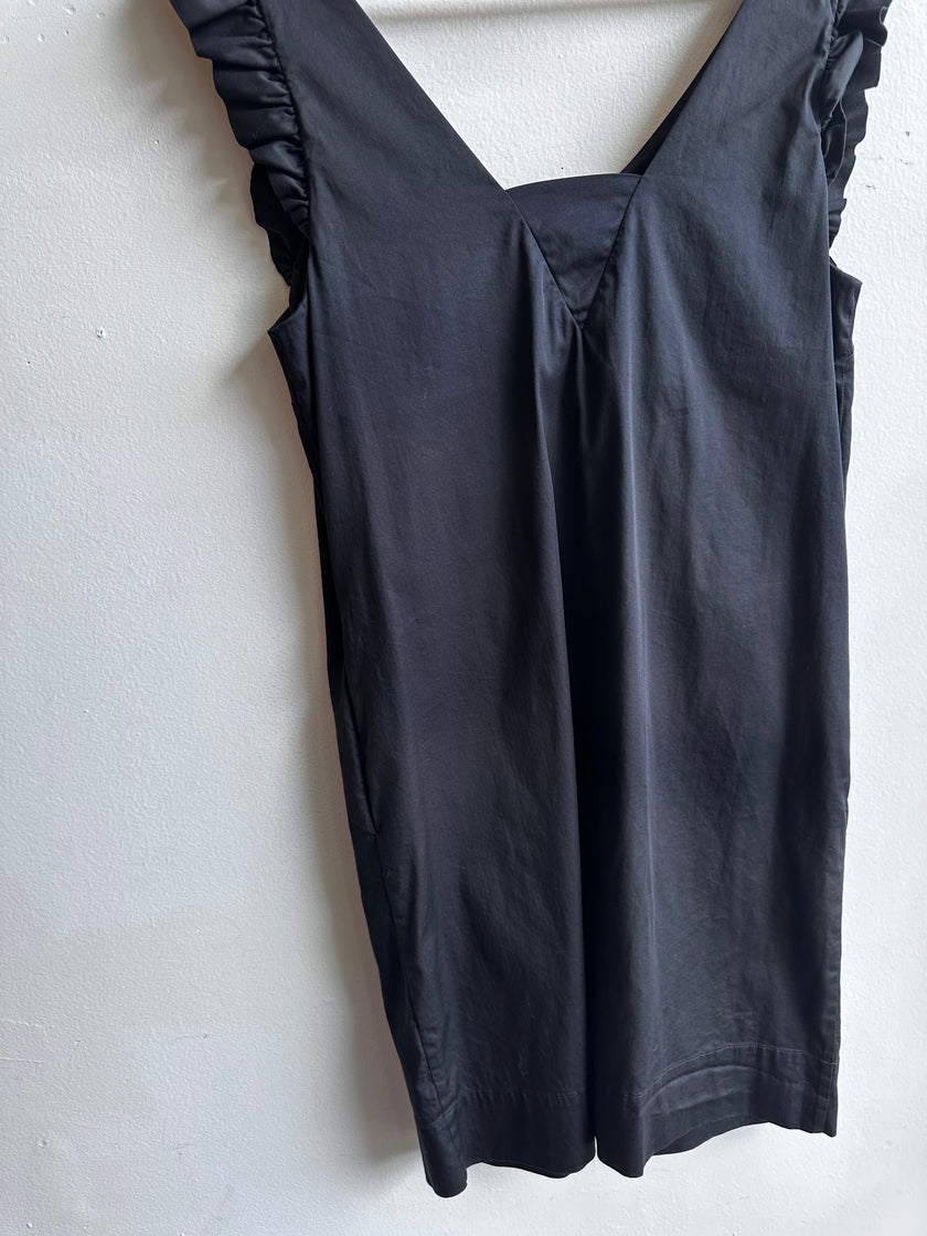 Laura Black Ruffle Sleeve Cocktail Dress – Size 6