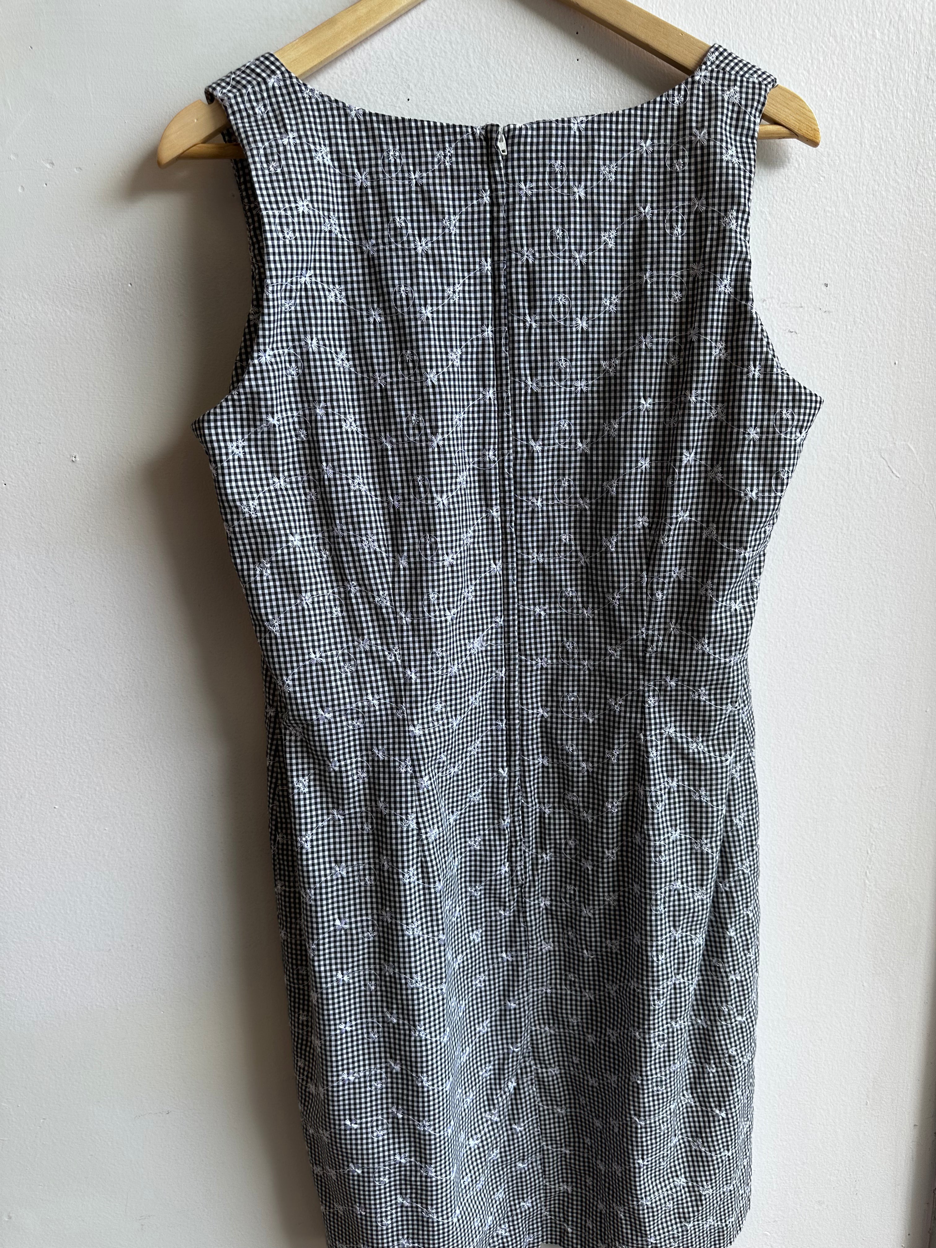 Vintage Dress Barn Gingham Sleeveless Shift Dress – Size 12
