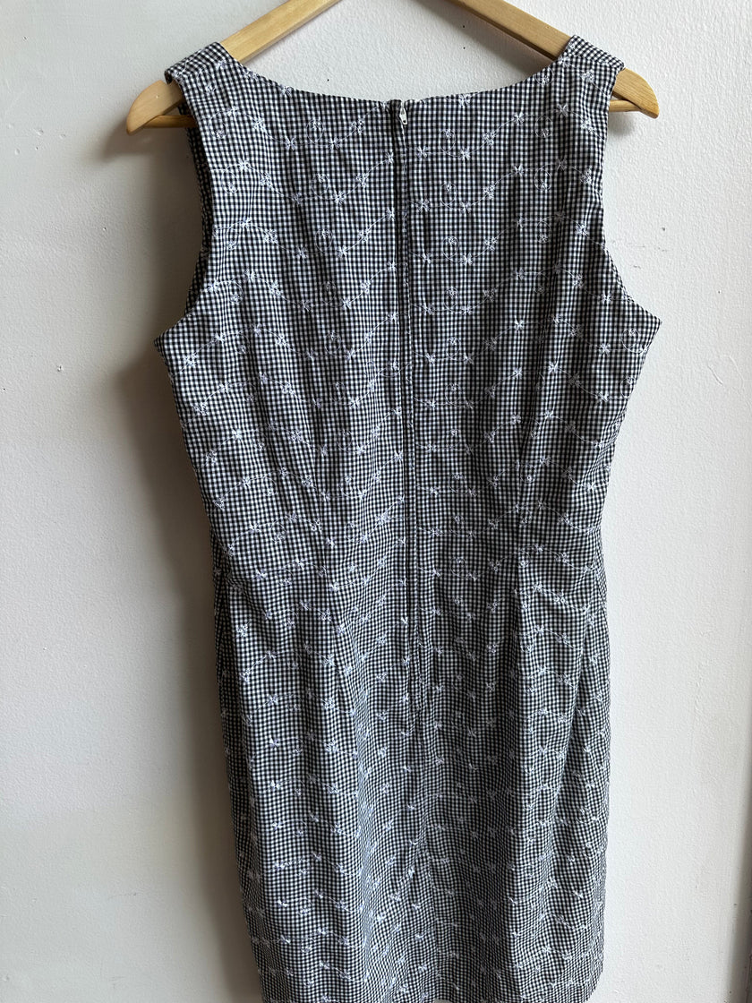 Vintage Dress Barn Gingham Sleeveless Shift Dress – Size 12