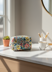 Floral Quilted Travel Case - Size Medium