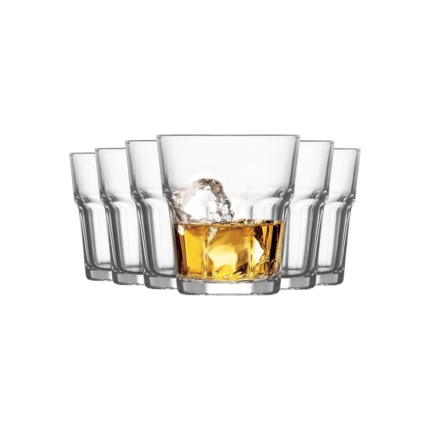 Rocks Glasses Set of 6 – 10 Oz Old Fashioned Whiskey Glasses (Durable Clear Glass Tumblers for Bourbon, Scotch & Cocktails)