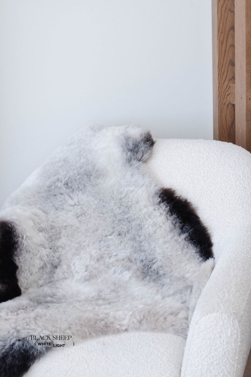 Shorn Grey Dark Edges Icelandic Sheepskin