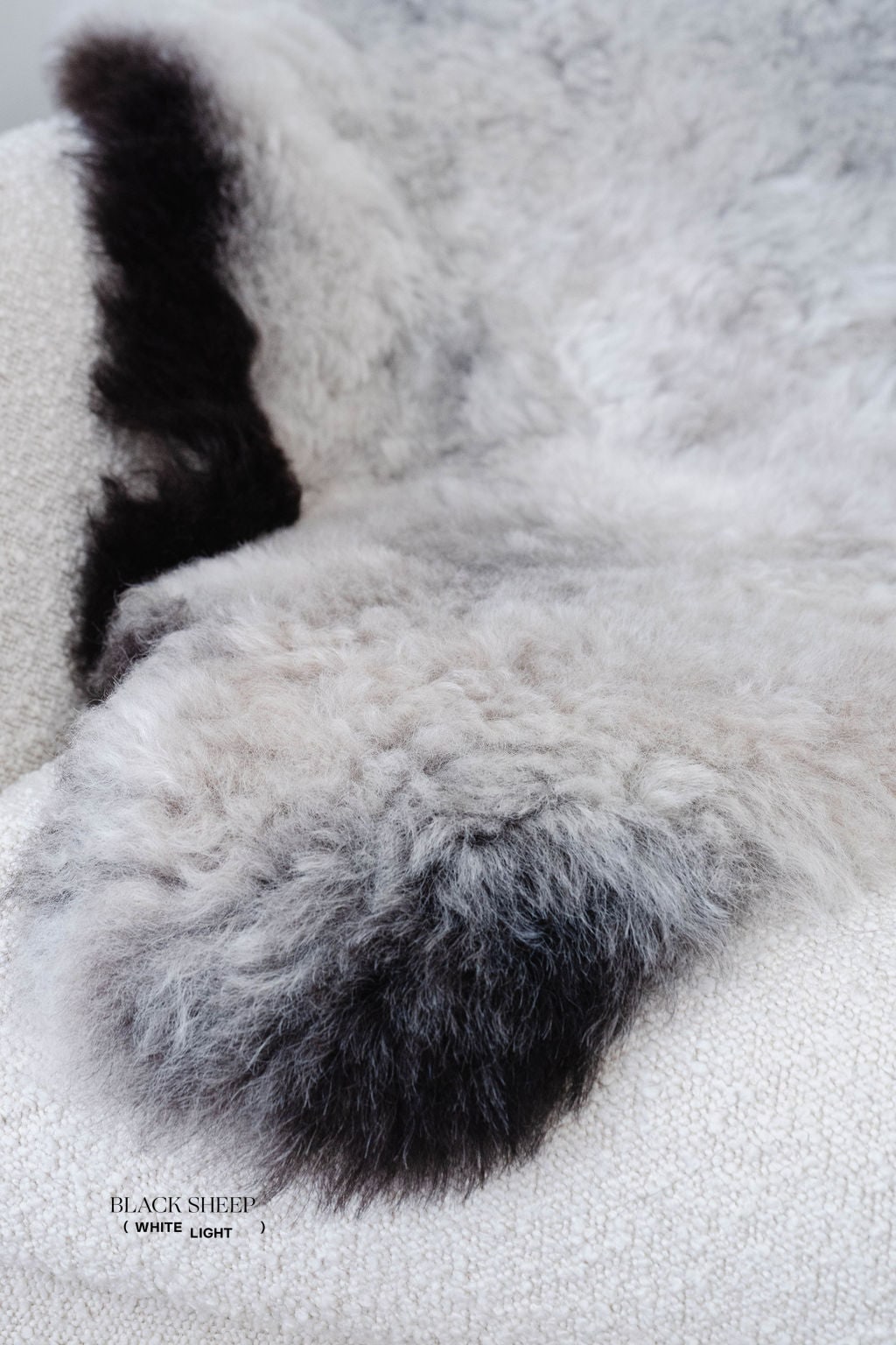 Shorn Grey Dark Edges Icelandic Sheepskin
